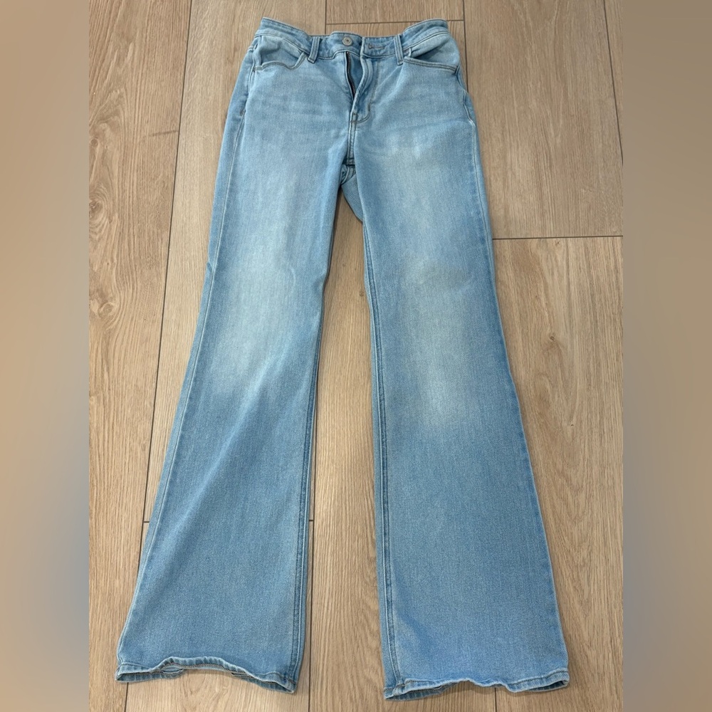 Old Navy Blue Flare Wide Leg Jeans (size 0 Regular)